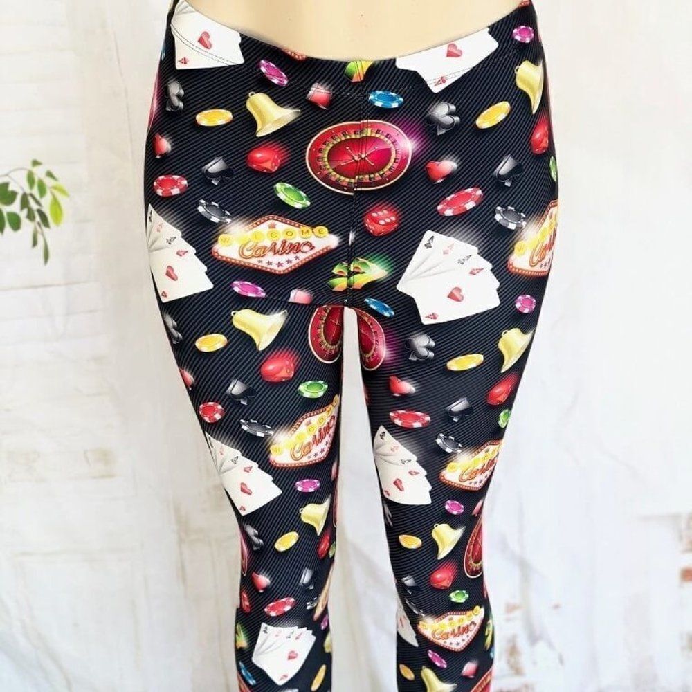 Casino Roulette Gambling Leggings New